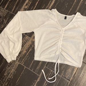 Cinched Long Sleeve Crop